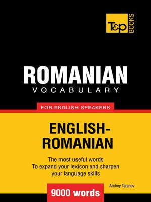 cover image of Romanian Vocabulary for English Speakers